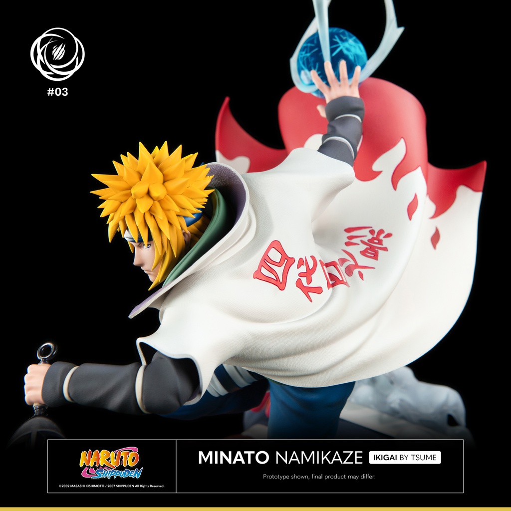 Minato Namikaze Yondaime Hokage Collection japonês de PVC Naruto