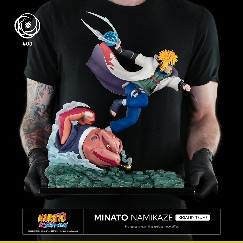 Minato Namikaze Yondaime Hokage Collection japonês de PVC Naruto